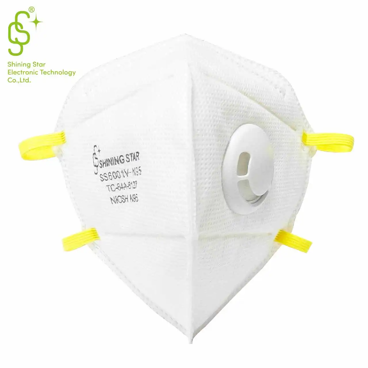 Valve Foldable Nonwoven N95 Dust Mask Disposable Dustproof White Flat Fold Public Place