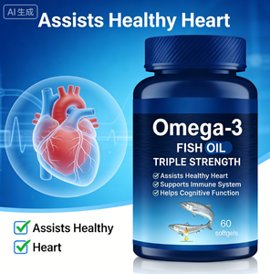 Aceite de Pescado Omega-3 Triple Potencia en Cápsulas Blandas, Apoya la Salud del Corazón, el Sistema Inmunológico y la Función Cognitiva, 60 Unidades, Suplemento Dietético - Product Image 3