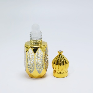 Luxury Golden Arabian Glass Empty Essential Oil Perfume Glass <b>Bottles</b> - Product Image 2