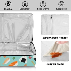 Sac de livraison alimentaire isotherme portable avec logo personnalisé, grande capacité, réutilisable, pliable, sac chauffant pour pizza, pour aliments chauds ou froids - Product Image 4