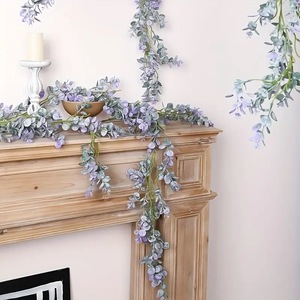 Guirlandes artificielles d'eucalyptus Xi Ye, fleurs en soie, décorations de mariage, types de fleurs mélangés, 110 cm - Product Image 2