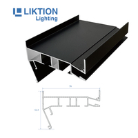 Profilé de plafond tendu en PVC noir et blanc anodisé, rails en aluminium pour rideaux intégrés, pour l'Ukraine et la Russie