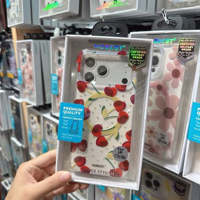 Magnetic Animal Phone Case Oil Painting Flower for 17 Pro Max for 16; Electroplated Sunflower Cherry Blossom Case
