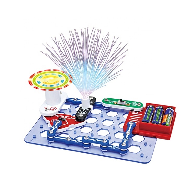 Kids DIY Assembly Building Project Electronic Exploration Brick Circuit Board Science Stem Kit Toy