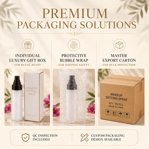 MLM Vegan <b>Waterproof</b> Makeup Setting Mist Spray 100ml Long Wear Shimmer Glitter Oil-Control Makeup Fixer for All Skin - Product Image 6