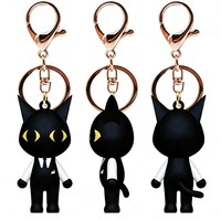 Porte-clés en caoutchouc 3D YIXIN XJ739 motif dessin animé, impression gravée, design multifonctionnel pour décorations d'Halloween, d'anniversaire, de Noël et du Nouvel An