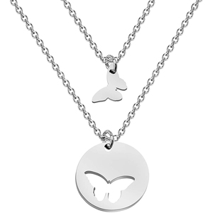 Collar con colgante de acero inoxidable para el día de la madre e hija, joyería de <span class=keywords><strong>mariposa</strong></span> de oro y plata - Product Image 6