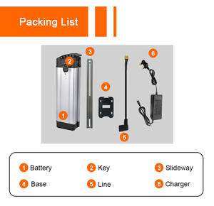 נטענת 36v 48v 10ah 15ah 20.4ah כסף דגים חשמלי אופני אופניים ליתיום יון סילוורפיש Ebike - Product Image 4