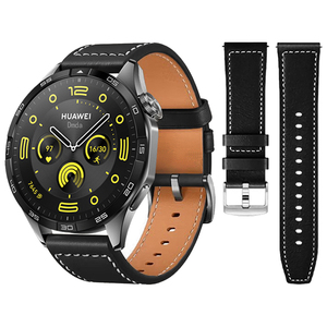 Correa de cuero genuino para <span class=keywords><strong>HUAWEI</strong></span> WATCH <span class=keywords><strong>GT</strong></span> 5 <span class=keywords><strong>Pro</strong></span> 4 46mm Band para <span class=keywords><strong>HUAWEI</strong></span> WATCH 4 <span class=keywords><strong>GT</strong></span> 3 <span class=keywords><strong>2</strong></span> <span class=keywords><strong>Pro</strong></span> <span class=keywords><strong>42mm</strong></span> Buds Bracelet 22mm 20mm Correa de reloj - Product Image 1
