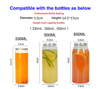 Machine de scellage électrique commerciale entièrement automatique 250W pour couvercles en aluminium, non rotative, pour canettes, sodas, bières et bouteilles PET