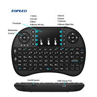Baru Panas 2.4G I8 + Mini Keyboard Wireless Touch Pad Mouse Backlit Gaming Keyboard untuk HTPC Tablet Laptop PC