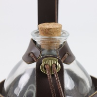 Porte-bouteille en cuir médiéval vintage pour foire de la Renaissance, LARP et cosplay, flacon à potion