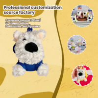 Porte-clés créatif en peluche West Highland Terrier, petit cadeau, accessoire anti-stress, breloque de sac, motif chien