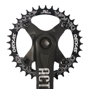 山地车crankset窄宽104BCD链轮组170毫米曲柄单速32T-38T自行车链条组合曲柄 - Product Image 6
