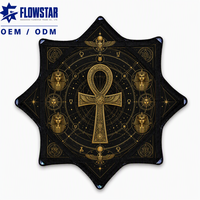 Écharpe carrée personnalisée Flow Star, écologique, légère, durable, douce pour la peau, en coton, 62x62cm, design de logo, pour événements de danse, club