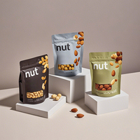 Sachet Doypack Personnalisé en Feuille d'Aluminium et Mylar pour Emballage Alimentaire, Épices, Popcorn, Amandes, Pistaches, Noix de Cajou, Biscuits et Noix