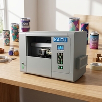 Rápido 500-800 piezas por día Impresora de cilindro de inyección de tinta Uv rotativa de 360 grados para botellas Termo Impresora Uv Botella rotativa