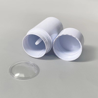 Boîte à cosmétiques déodorant vide, 15g, 30g, 50g, 75g, finition en caoutchouc noir, rond et torsadé