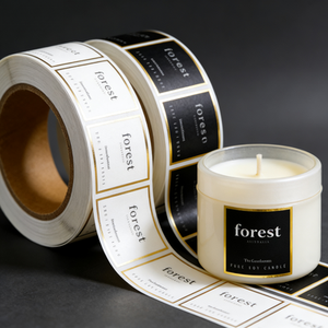 Etiquetas Personalizadas Impermeables con Lámina Dorada Mate para Frascos de Velas, con Impresión de Logotipo Privado, Adhesivo Fuerte, Marca de Lujo - Product Image 1