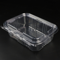 Aangepaste 24Oz Plastic Deli Containers Doorzichtige Huisdier Scharnierende Deksel Container Fraudebestendig Voedsel Container Met Platte Deksel Voor Salade