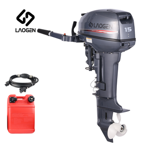 Moteur hors-bord essence 2 temps Laogen LG15F 15HP, arbre long, refroidissement par eau, 246cc, capacité de carburant externe 24L, équivalent Yamaha 15F - Product Image 4