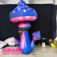 Champignon décoratif gonflable réutilisable, ballon géant en forme de champignon LED, décoration lumineuse en forme de champignon gonflable