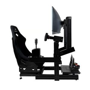 Ensemble complet Langle LANGLE-4080 <span class=keywords><strong>Sim</strong></span> Racing Rig, profil en aluminium 4080, support triple moniteur, base rétractable et réglable, VR/AR/<span class=keywords><strong>MR</strong></span> - Product Image 6