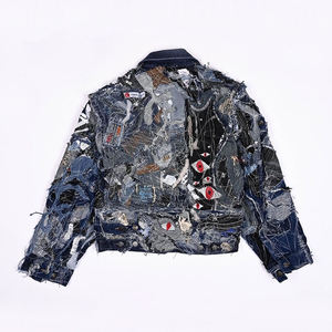 DiZNEW 2025 Design Veste en jean denim, délavée à la <span class=keywords><strong>main</strong></span>, de haute qualité, fabricant de vestes en jean, style super complexe - Product Image 1