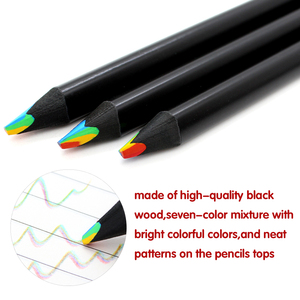 Crayons magiques en bois de haute qualité, taille jumbo, 5,0 mm d'épaisseur, multicolores, avec film arc-en-ciel, pour cadeau promotionnel - Product Image 1