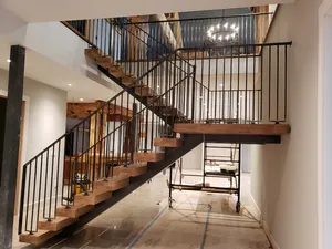 ECT High Quality Stairs Wood Glass Staircase Apartment Stair