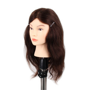 Cabeza de maniquí para práctica de peluquería, cabeza de maniquí para práctica de cosmetología, cabello humano 100% <span class=keywords><strong>Real</strong></span>, con hombros - Product Image 2