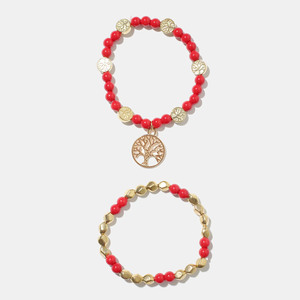 Nouveaux Bracelets Vintage 2026 en Acrylique Coloré avec Perles pour Femmes, Bracelets Pendentifs Arbre de Vie en Alliage - Product Image 5