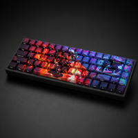 Custom LOL Pandemonium Annie 68 Key PBT Dye Sublimation Keycaps Cherry Profile for Mechanical Keyboard
