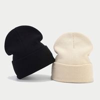 Gorro de Punto de Alta Calidad, Color Sólido, Ligero, para Otoño, Estilo Informal, para Exteriores, Gorro de Invierno Cálido y Moderno