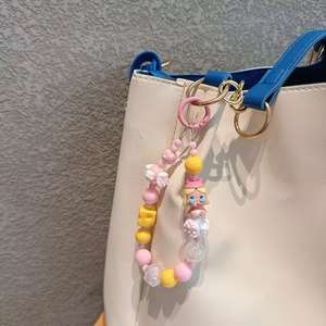 Hit Anti Lost Phone <strong>Chain</strong> With Beads Cartoon Flower Phone Lanyard DIY Pearl Bag Hanger Keychain - Product Image 6