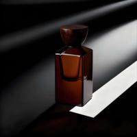 Flacon de parfum carré de luxe recyclable à col serti, en verre transparent, vide, 30 ml, avec emballage pour sérum de soin de la peau