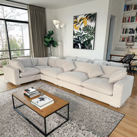 Sofá Modular Moderno para Sala de Estar, Muebles para el Hogar, Sofá Seccional de Tela, Sofás Comprimidos de Salón, Sofá Esquinero