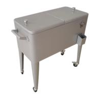 Chariot isotherme roulant 73L, nouveau style, glacière métallique avec roues pour garder au frais lors de vos fêtes