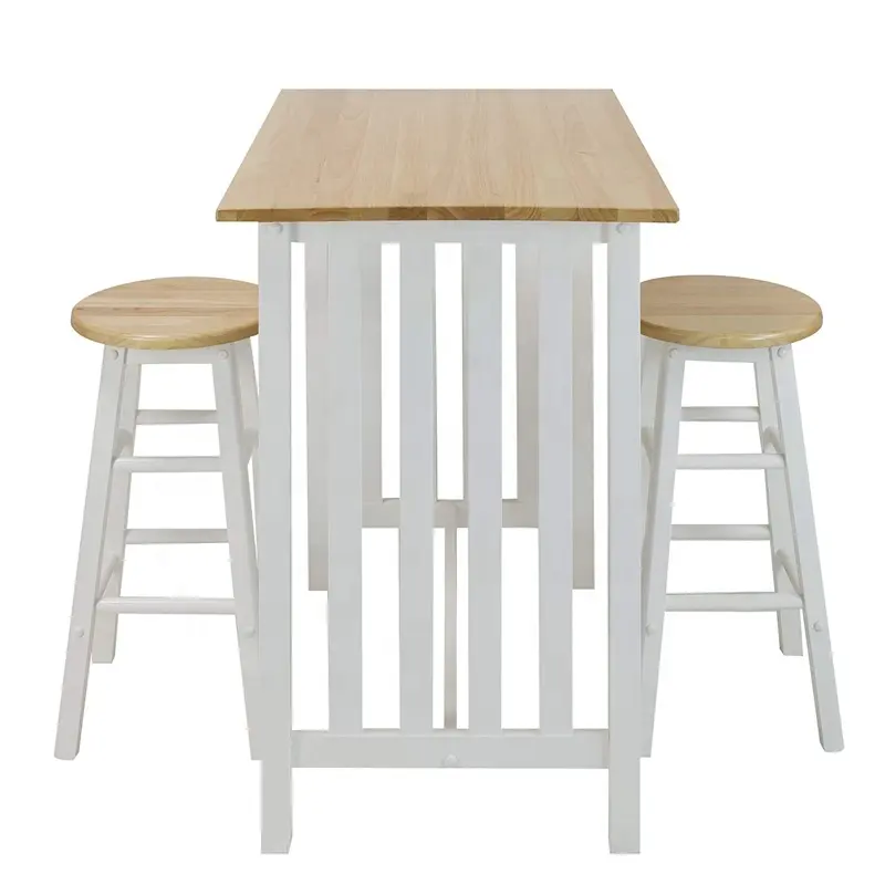 Высококачественный обеденный набор из 3 предметов для завтрака, бара, кухни, деревянный обеденный стол, стулья, наборы мебели с 2 антикварными стульями