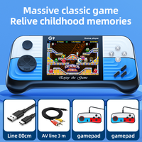 Console de jeu portable rétro G9, 666 jeux d'arcade classiques en un, écran haute résolution de 3,0 pouces, sortie TV et prise en charge de deux manettes