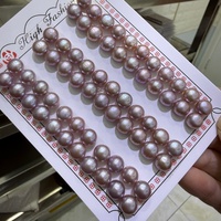 Perles de culture d'eau douce en vrac, bouton, violet foncé et couleurs étranges, qualité supérieure 8-9mm, usine ZHUJI