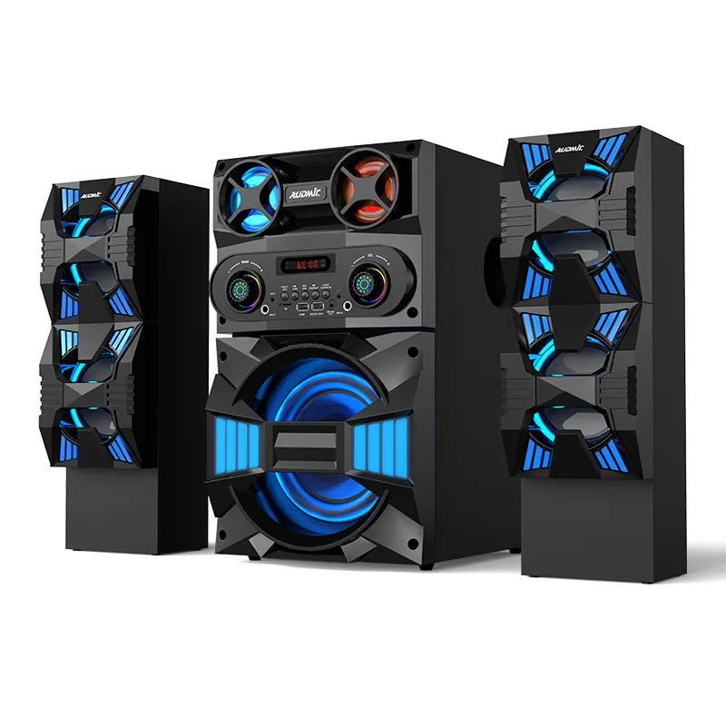 Светодиодный динамик RGB Super Bass Sound, динамик для вечеринок, 3D-объемный звук, мультимедийный низкочастотный динамик 2,1, домашний кинотеатр, высокое качество, новый, 8 дюймов