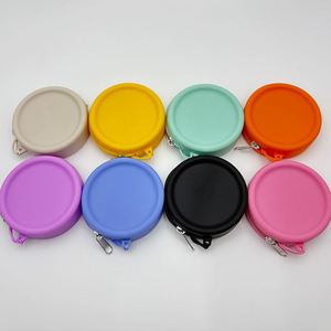 Wholesale New Round Silicone Coin <b>Purse</b> Portable Data Cable Earphone Silicone Storage Bag Jewelry Silicone Bag - Product Image 5