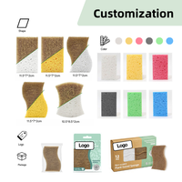 Éponges de cuisine naturelles, éponge à vaisselle à base de plantes, biodégradable, compostable, tampon à récurer multi-usages, en pâte de bois