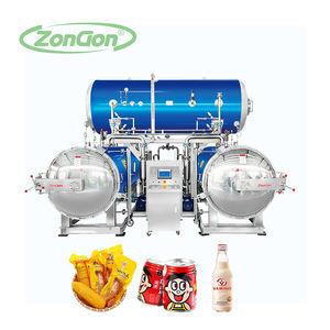 Machine de stérilisation des aliments en autoclave à immersion dans l'eau Paquet de ketchup de sacs sous vide flexibles Machine à cornue pour emballage alimentaire - Product Image 1