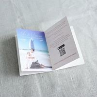Papier blanc imprimé personnalisé avec feuille d'or de luxe 4 pages DIY carte de passeport Invitations de mariage artisanat en papier fait à la main