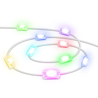 Lumières extérieures permanentes 50ft RGBIC Lumières extérieures avec 36 lumières LED IP67 Étanche 100 Modes de scène avec 40lm Blanc