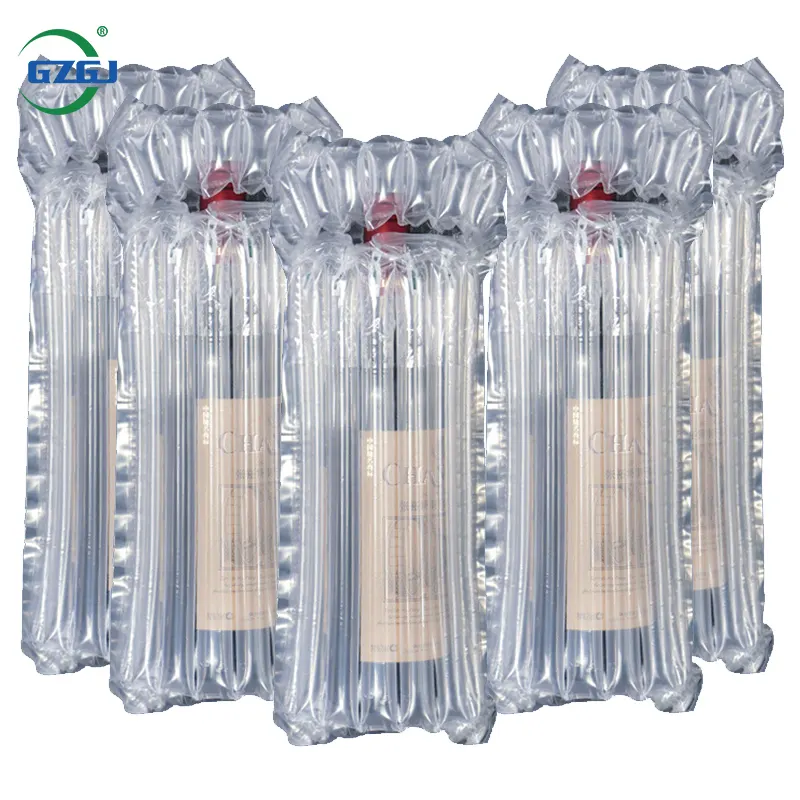 Bon prix top qualité verre à vin de protection bulle d'air bouteilles de vin emballage gonflable colonne d'air sac