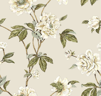 Tissu d'ameublement personnalisé imprimé numériquement avec un motif floral tendance pour rideaux et nappes