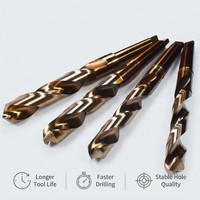 Foret hélicoïdal métrique M35 en carbure de tungstène de qualité supérieure, à pointe conventionnelle, droite, à longueur réduite, en acier rapide 130/135